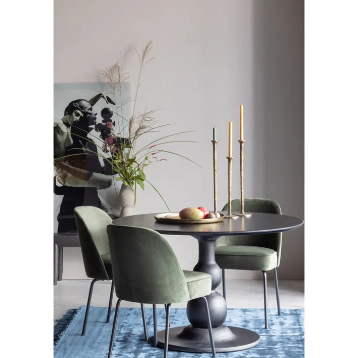 Esstisch BLANCO 120 cm rund Mangoholz schwarz