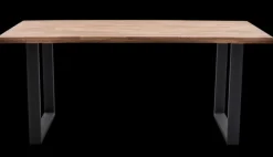 Esstisch CHRISTIAN 180 x 100 cm Eiche massiv geölt/schwarz