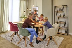 Esstisch CHRISTIAN 180 x 100 cm Eiche massiv geölt/schwarz