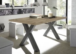 Esstisch DAKARI 200 x 100 cm Viking Oak-Optik/graphit