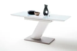 Esstisch HOLLY 140 x 80 cm Hochglanz weiß lackiert