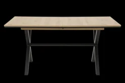 Esstisch KARINA 160 (200) x 90 cm Artisan-Eiche-Dekor braun/schwarz