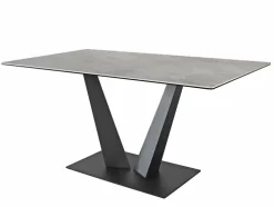 Esstisch Kurt 160x90 cm schwarz/dunkelgrau