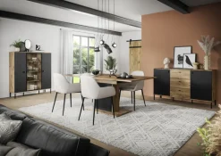 Esstisch Lou 160 x 90 x 76 cm ausziehbar Nox Oak Nachbildung Braun