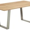 Esstisch OAK EDITION Chraktereiche massiv 180 x 76 x 90 cm Silberfarbig