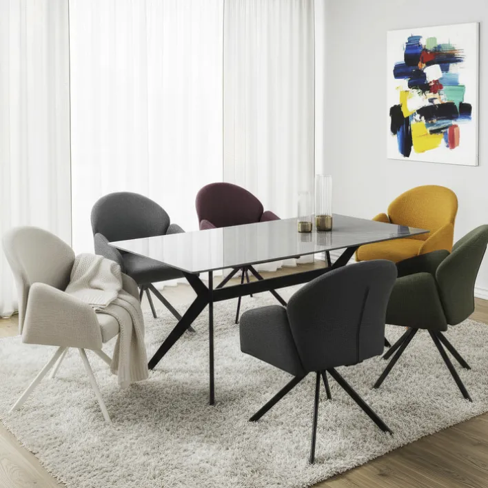 Esstisch STEVEN 90 x 180 x 76 cm Grau