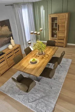 Esstisch TARVOS 200x100 cm massiv Eiche