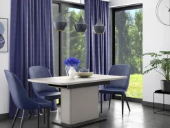 Esstisch VODOL 160-200x75 cm Sand/Schwarz