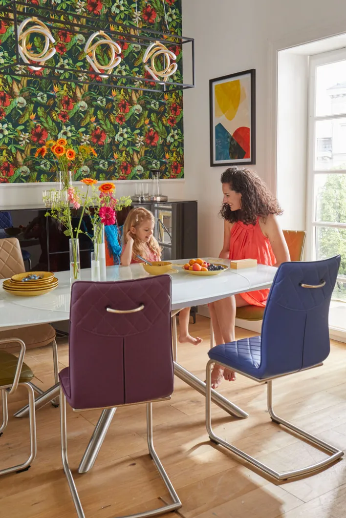 Esszimmerstuhl AMATI ST 3 MN Lederlook lila