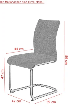 Esszimmerstuhl ANNA grau