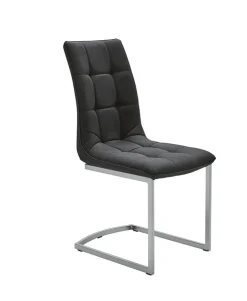 Esszimmerstuhl HURLEY Lederlook anthrazit