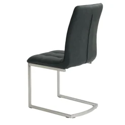 Esszimmerstuhl HURLEY Lederlook anthrazit