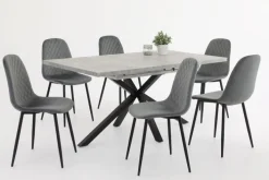 Esszimmerstuhl MIRA 2er Set grau