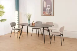 Esszimmerstuhl VIENNA 80,5 x 47 x 55 cm Beige/Schwarz