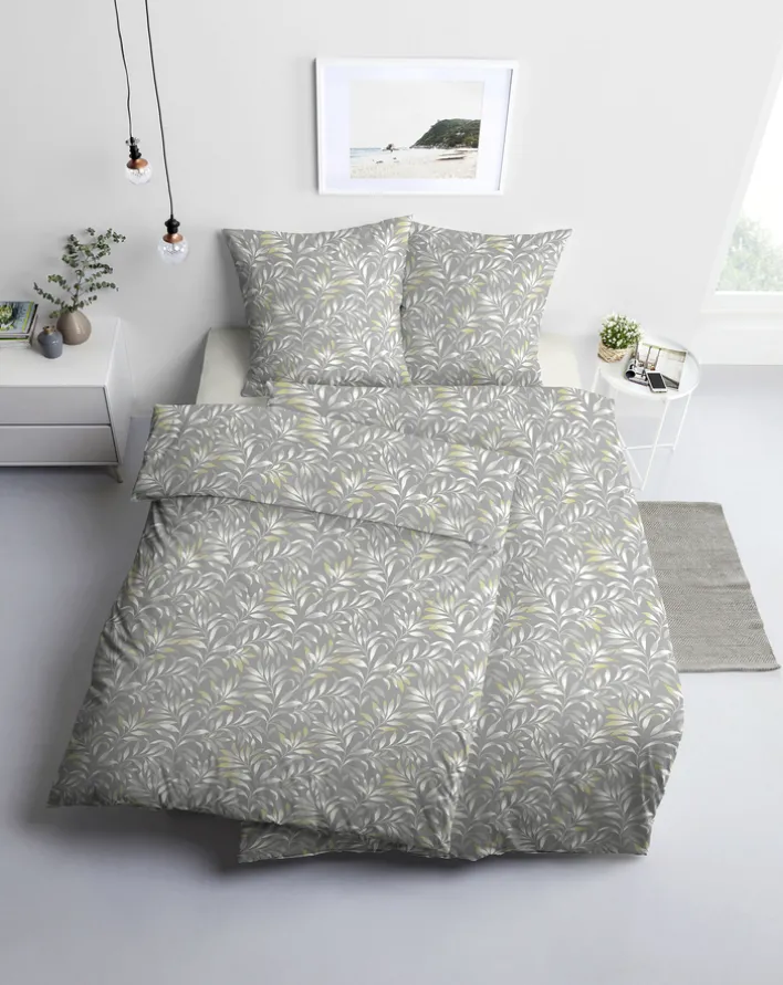 ESTELLA Mako-Satin Bettwäsche ELIF 135 x 200 cm silber