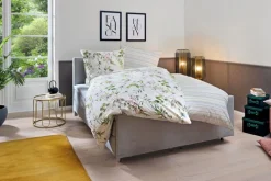 ESTELLA NATÜRLICH Baumwoll-Bettwäsche SOFT COTTON 135 x 200 cm grün/mehrfarbig