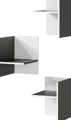 Facheinsätze PASADENA 3-teilig Graphit/ Weiß