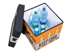 Faltkiste FANBOX II schwarz/orange/weiß