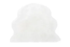 Fellteppich OVIUM 55 x 80 cm weiß