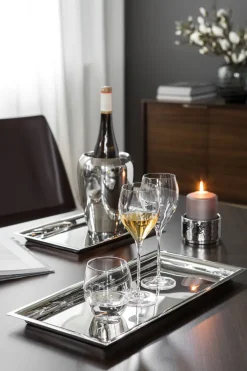 Fink Tablett NAGANO 24 x 48 cm Edelstahl silberfarbig