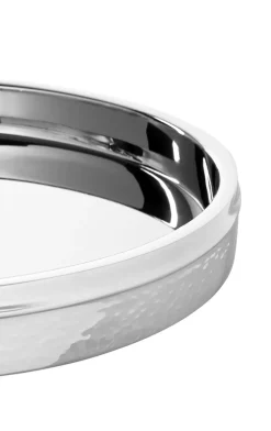 Fink Tablett NASSAU silberfarbig gehämmert