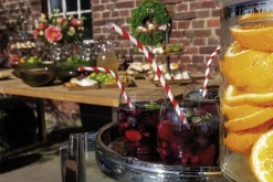 Fink Tablett NASSAU silberfarbig gehämmert