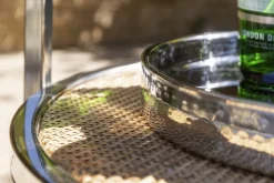 Fink Tablett NASSAU silberfarbig gehämmert