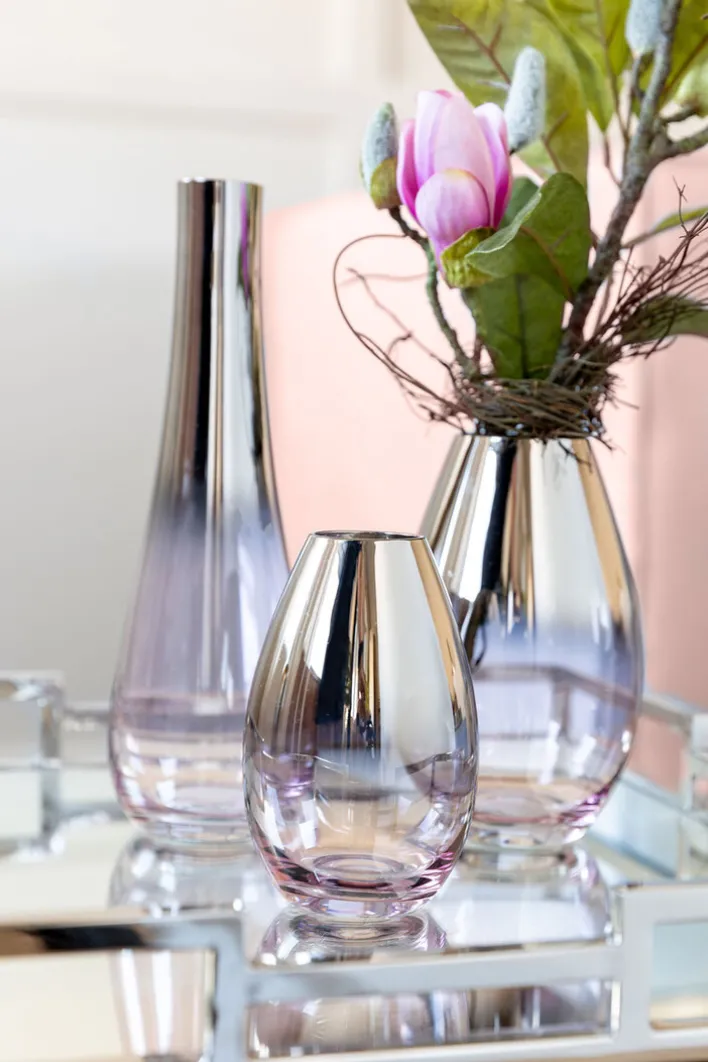 Fink Vase ZITA 12 cm rose-shading silver