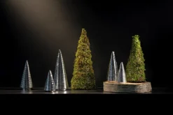 Fink Weihnachtsdekoration Dekobaum ANOUK 18,5 cm Porzellan silberfarbig