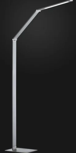 FISCHER & HONSEL LED Stehlampe DENT 1-flg alufarbig