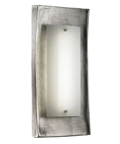 FISCHER & HONSEL LED Wandlampe SHINE ALU nickelfarbig/Glas opal