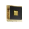 FISCHER & HONSEL LED Wandleuchte HENNES 18 x 18 cm sandschwarz /Blattgoldfarbig