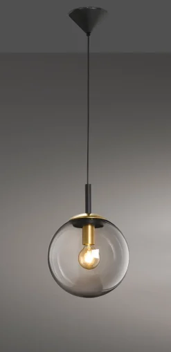 FISCHER & HONSEL Retrofit Pendlleuchte DINI 25 cm Rauchglas