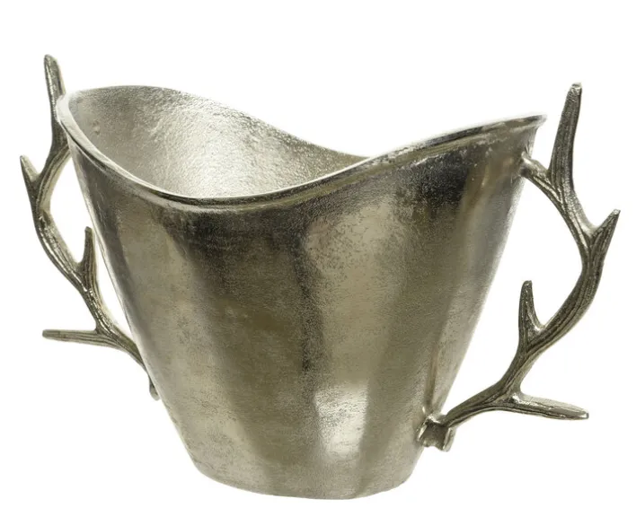 Flaschenkühler HIRSCH 22 cm silberfarbig