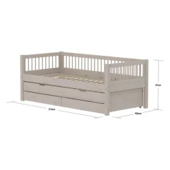 FLEXA Bett CLASSIC 90 x 200 cm grau