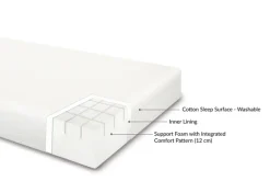 FLEXA Kinder-Matratze SLEEP 90 x 190 cm cream
