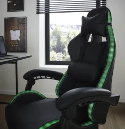Gaming-Stuhl LED-NEW schwarz