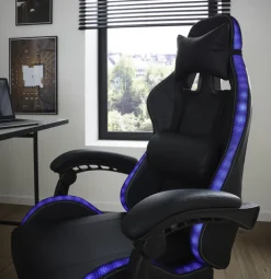 Gaming-Stuhl LED-NEW schwarz