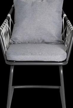 Garden FLAIR Gartenstuhl RIKA 2er Set anthrazit /Rope grau