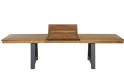 Garden FLAIR Gartentisch OLI 220-300 x 100 cm sandschwarz /Teak