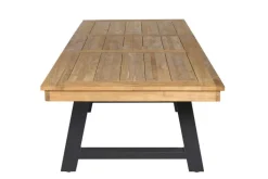 Garden FLAIR Gartentisch OLI 220-300 x 100 cm sandschwarz /Teak