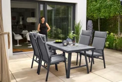 Garden FLAIR Gartentisch LUNA A 160 x 90 cm anthrazit /steingrau