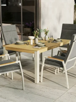 Garden FLAIR Positionsstuhl Garten LANA 2er Set taupe /grau