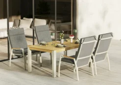 Garden FLAIR Positionsstuhl Garten LANA 2er Set taupe /grau