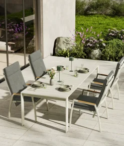 Garden FLAIR Positionsstuhl Garten LANA 2er Set taupe /grau