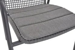 Garden FLAIR Stapelstuhl Garten REPTON ROPE 2er Set anthrazit /hellgrau