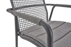 Garden FLAIR Stapelstuhl Garten REPTON ROPE 2er Set anthrazit /hellgrau