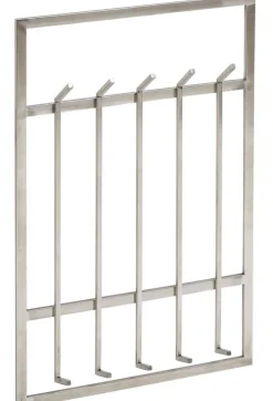 Garderobe 60 x 100 cm silberfarbig