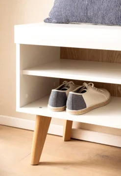 Garderobe SVANTE_TORGE 107 x 197 cm weiß/braun