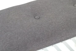 Garderobenbank 60 x 44 cm Weiß/ Grau